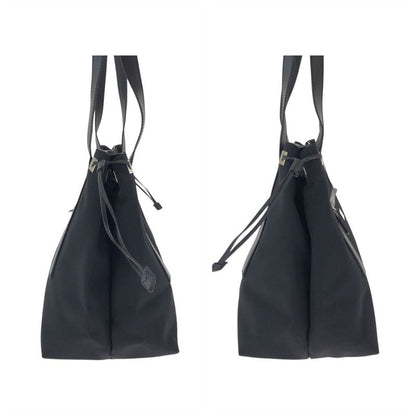 Gucci Black Silver Nylon Leather 019 Tote Shoulder Bag