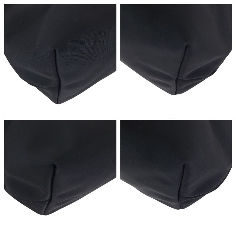 Gucci Black Silver Nylon Leather 019 Tote Shoulder Bag
