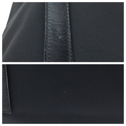 Gucci Black Silver Nylon Leather 019 Tote Shoulder Bag