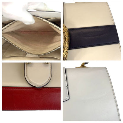 Gucci Dionysus Bamboo White Navy Red Leather 2-Way Shoulder Bag