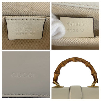 Gucci Dionysus Bamboo White Navy Red Leather 2-Way Shoulder Bag