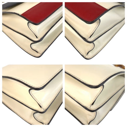 Gucci Dionysus Bamboo White Navy Red Leather 2-Way Shoulder Bag