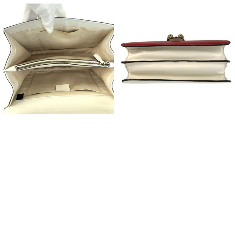 Gucci Dionysus Bamboo White Navy Red Leather 2-Way Shoulder Bag