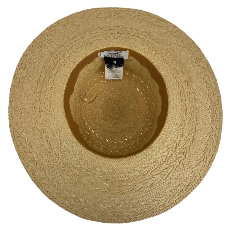 Hermes Andalusia 57 Natural Light Brown Straw Hat