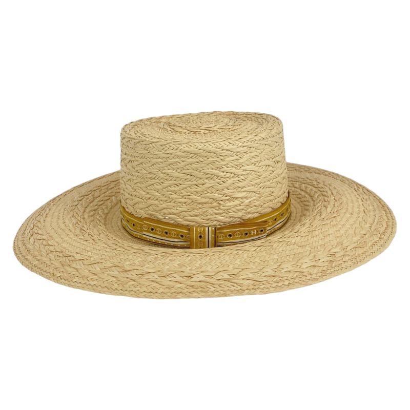 Hermes Andalusia 57 Natural Light Brown Straw Hat
