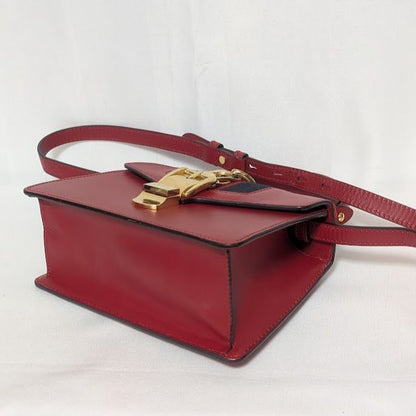 Gucci Sylvie Sherry Line Red Leather 2-Way Shoulder Bag