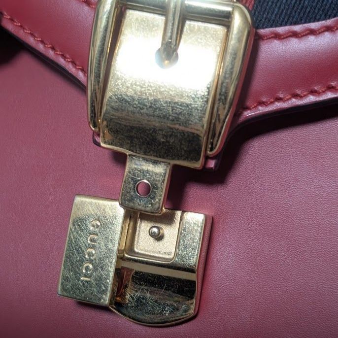 Gucci Sylvie Sherry Line Red Leather 2-Way Shoulder Bag