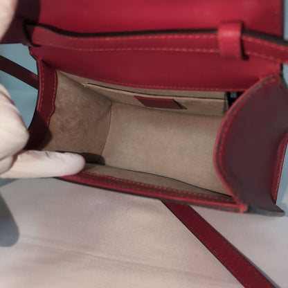 Gucci Sylvie Sherry Line Red Leather 2-Way Shoulder Bag