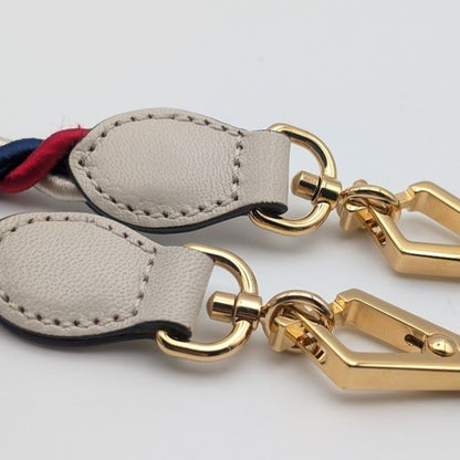 Gucci Shoulder Strap Sylvie White Multicolor Nylon Leather