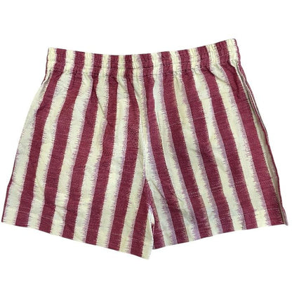 Dior Striped Shorts Cotton Red Yellow Sophisticated Comfortable Lightweight