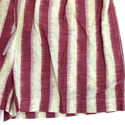 Dior Striped Shorts Cotton Red Yellow Sophisticated Comfortable Lightweight