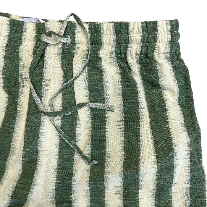 Dior Striped Shorts Cotton Green Yellow Sophisticated Comfortable Lightweight