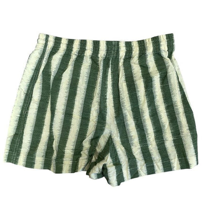 Dior Striped Shorts Cotton Green Yellow Sophisticated Comfortable Lightweight