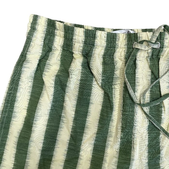 Dior Striped Shorts Cotton Green Yellow Sophisticated Comfortable Lightweight