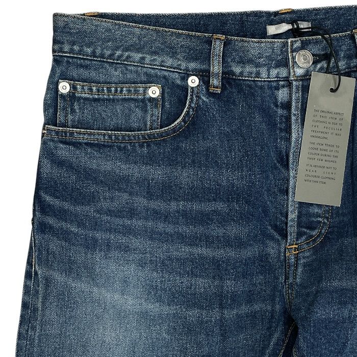 Dior Kenny Scharf Logo Patch Denim Pants Cotton Blue Sophisticated Comfortable