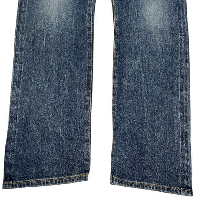 Dior Kenny Scharf Logo Patch Denim Pants Cotton Blue Sophisticated Comfortable