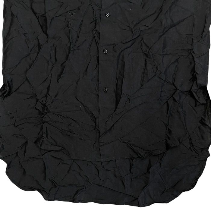 Dior Bee Embroidery Silk Shirt Blouse Long Sleeve Black Classic Sophisticated