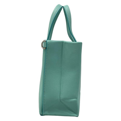 Tiffany & Co Tote Mini Shopping Cobalt Blue Leather