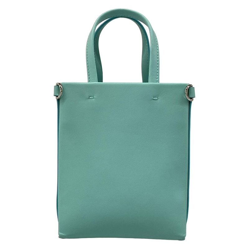 Tiffany & Co Tote Mini Shopping Cobalt Blue Leather