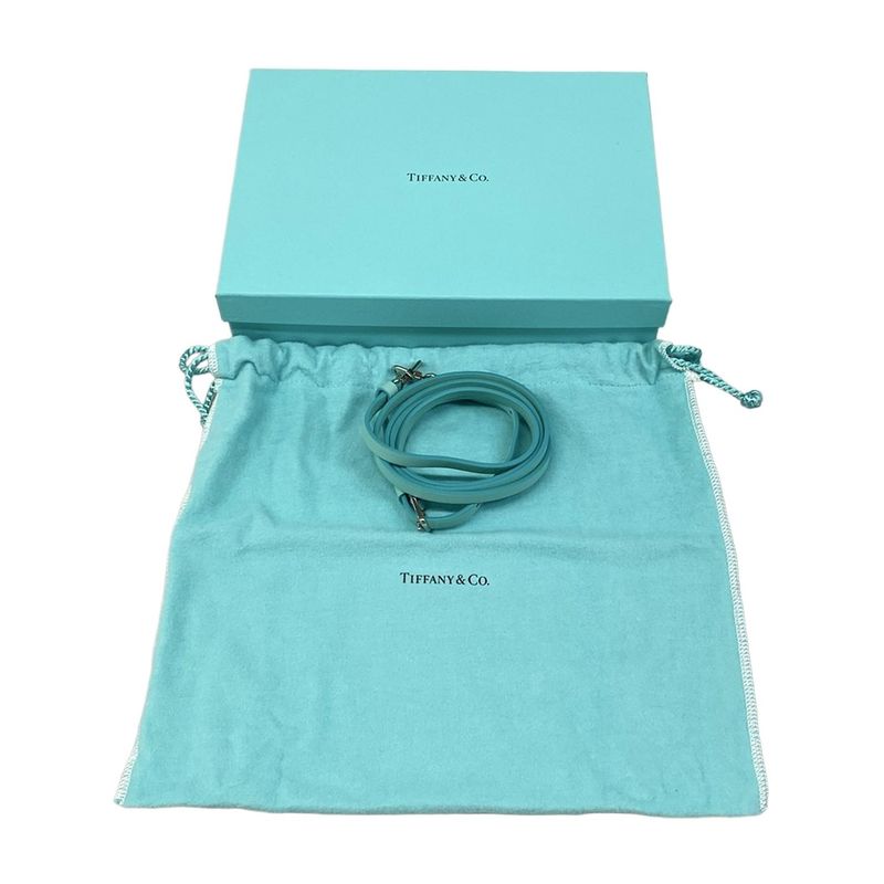 Tiffany & Co Tote Mini Shopping Cobalt Blue Leather