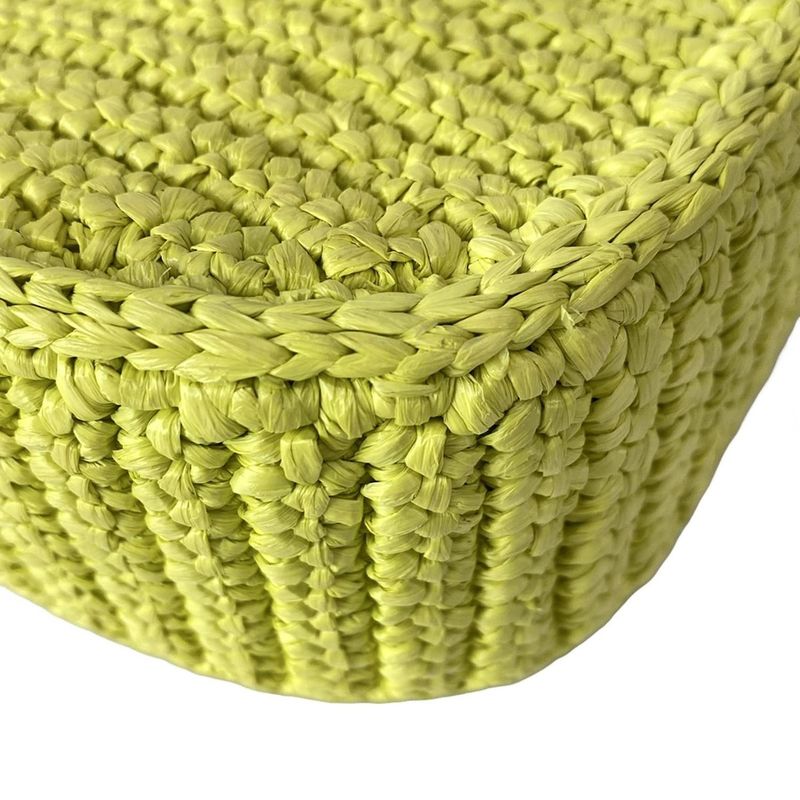 Miu Miu Handbag Wonder Light Green Basket Bag Leather