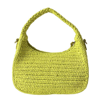 Miu Miu Handbag Wonder Light Green Basket Bag Leather