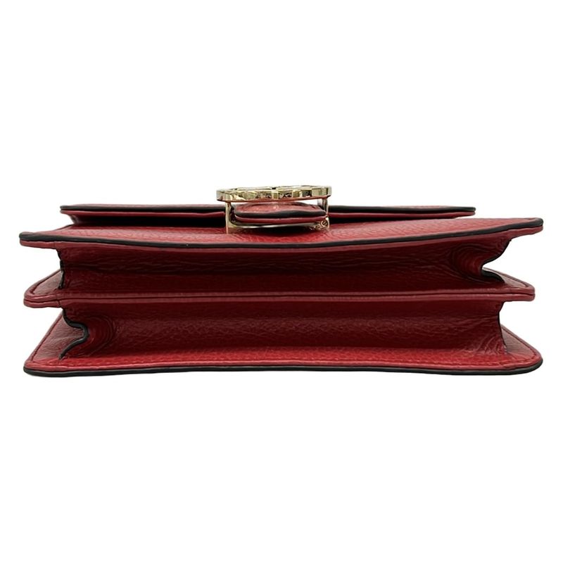 Gucci Shoulder Bag Interlocking Red Leather