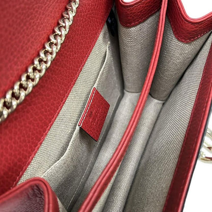 Gucci Shoulder Bag Interlocking Red Leather