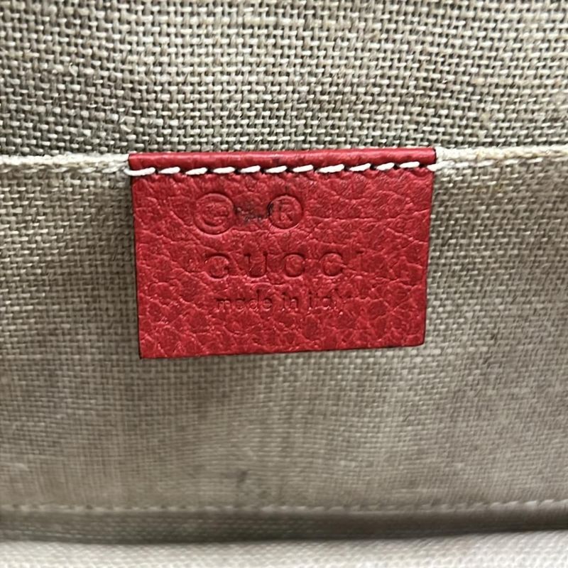 Gucci Shoulder Bag Interlocking Red Leather