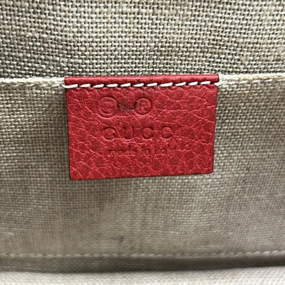 Gucci Shoulder Bag Interlocking Red Leather