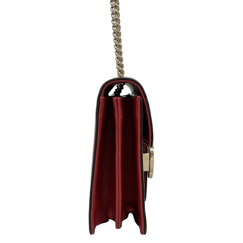Gucci Shoulder Bag Interlocking Red Leather