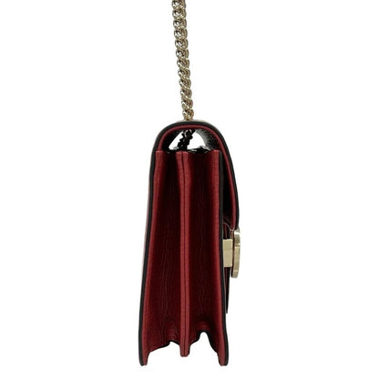 Gucci Shoulder Bag Interlocking Red Leather