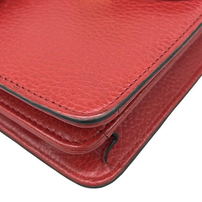 Gucci Shoulder Bag Interlocking Red Leather