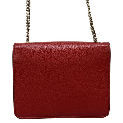 Gucci Shoulder Bag Interlocking Red Leather