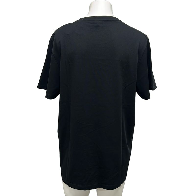 Loewe Short Sleeve T-Shirt L Black Crew Neck Anagram Cotton