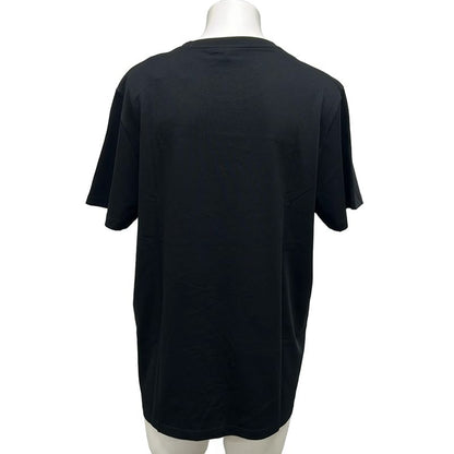 Loewe Short Sleeve T-Shirt L Black Crew Neck Anagram Cotton
