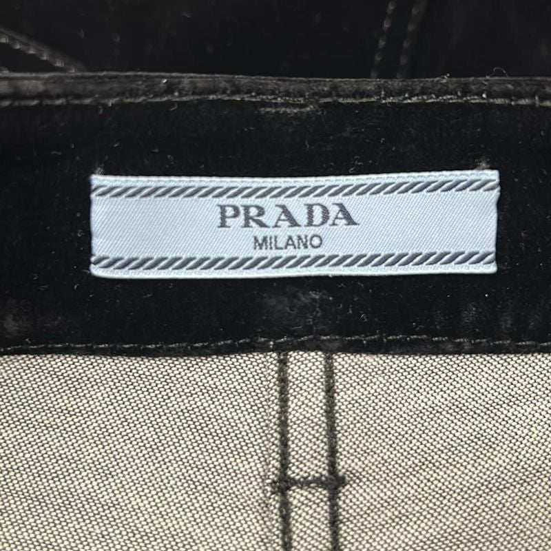 Prada Pants 25 XS Black with Triangle Plate