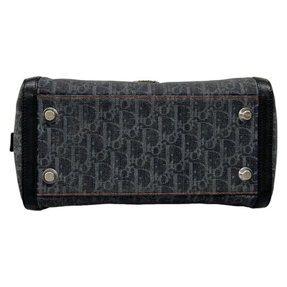 Dior Handbag Flight Trotter Navy Black Orange Leather