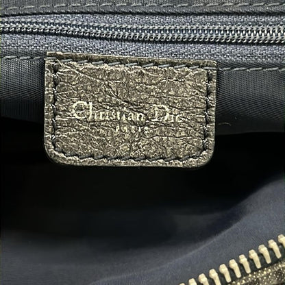 Dior Handbag Flight Trotter Navy Black Orange Leather
