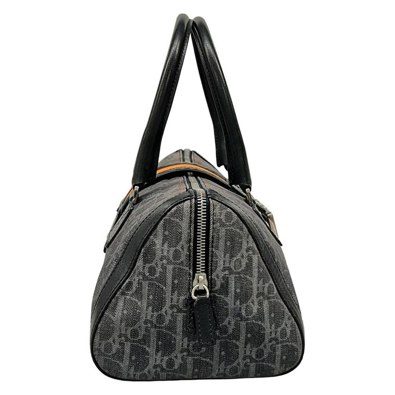 Dior Handbag Flight Trotter Navy Black Orange Leather