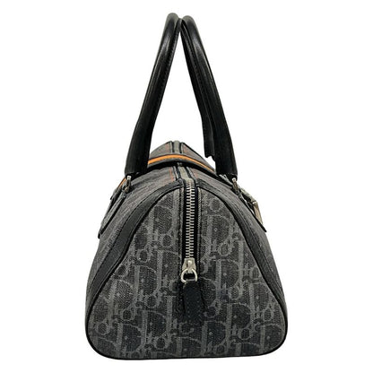 Dior Handbag Flight Trotter Navy Black Orange Leather