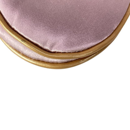 Dior Handbag Saddle Pouch Pink Beige 2-Way Chain Handle Leather