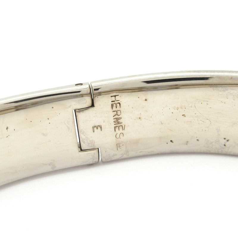 Hermes Bangle Click Silver Black Bracelet