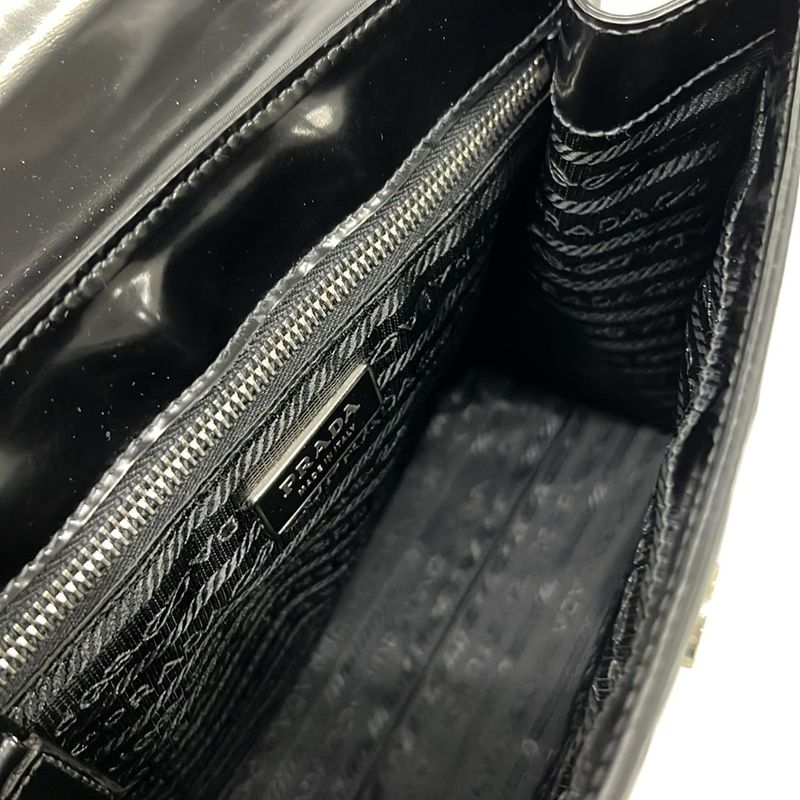 Prada Handbag Black Leather