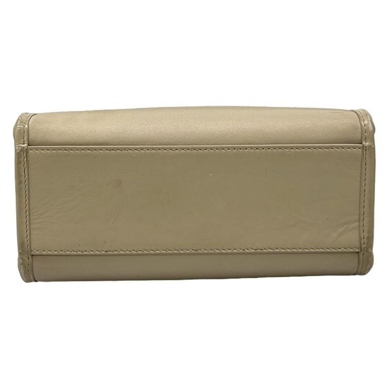 Dolce & Gabbana Tote Gray Beige Leather