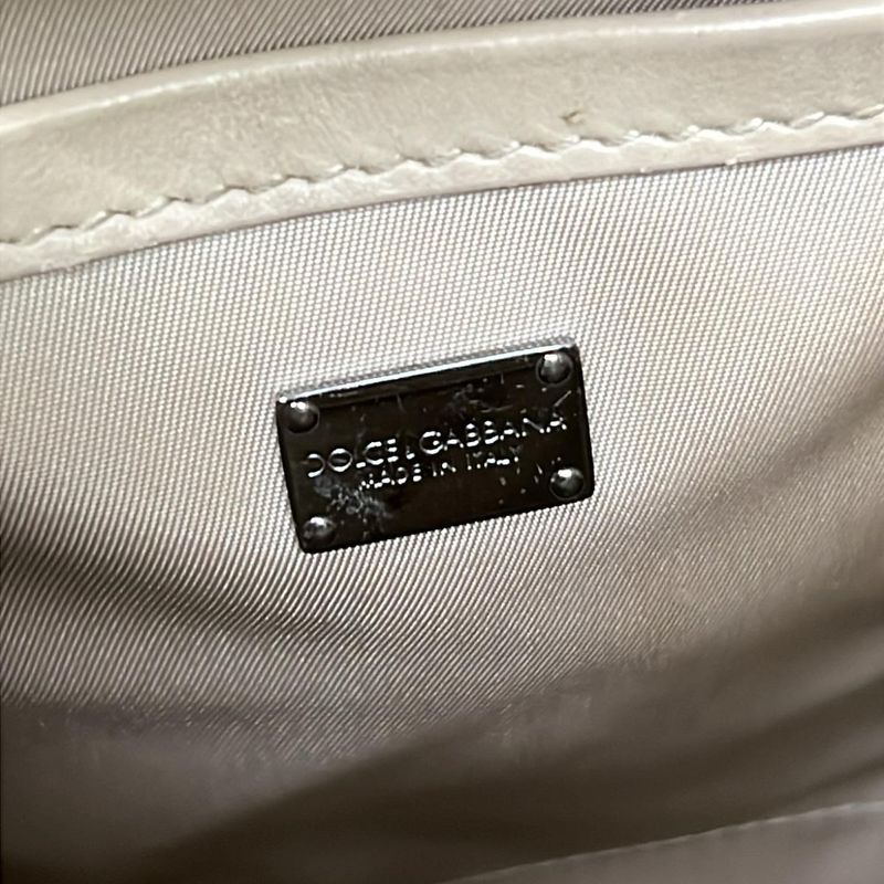Dolce & Gabbana Tote Gray Beige Leather