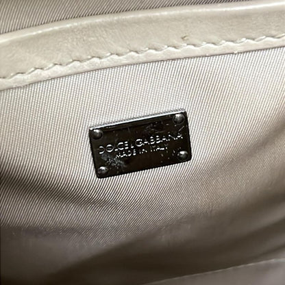 Dolce & Gabbana Tote Gray Beige Leather