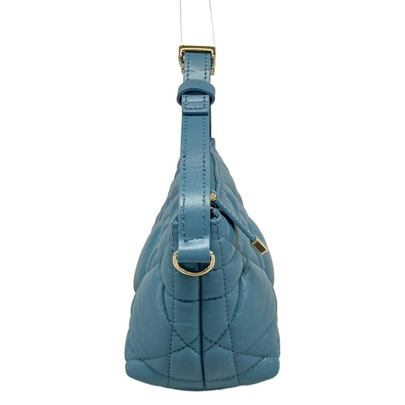 Dior Cannage Nomad Pouch Navy Mini Bag Leather