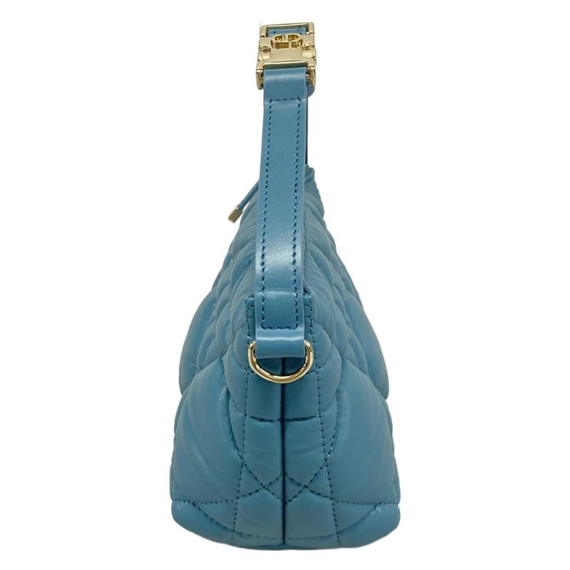 Dior Cannage Nomad Pouch Navy Mini Bag Leather