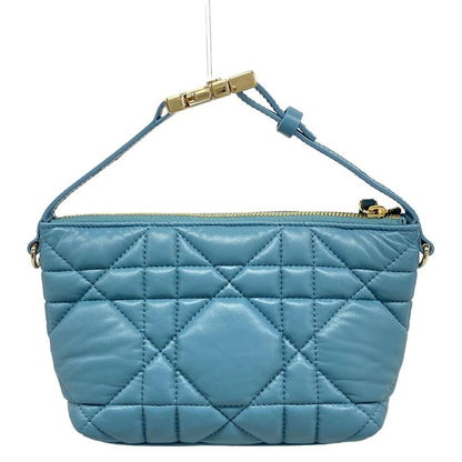 Dior Cannage Nomad Pouch Navy Mini Bag Leather